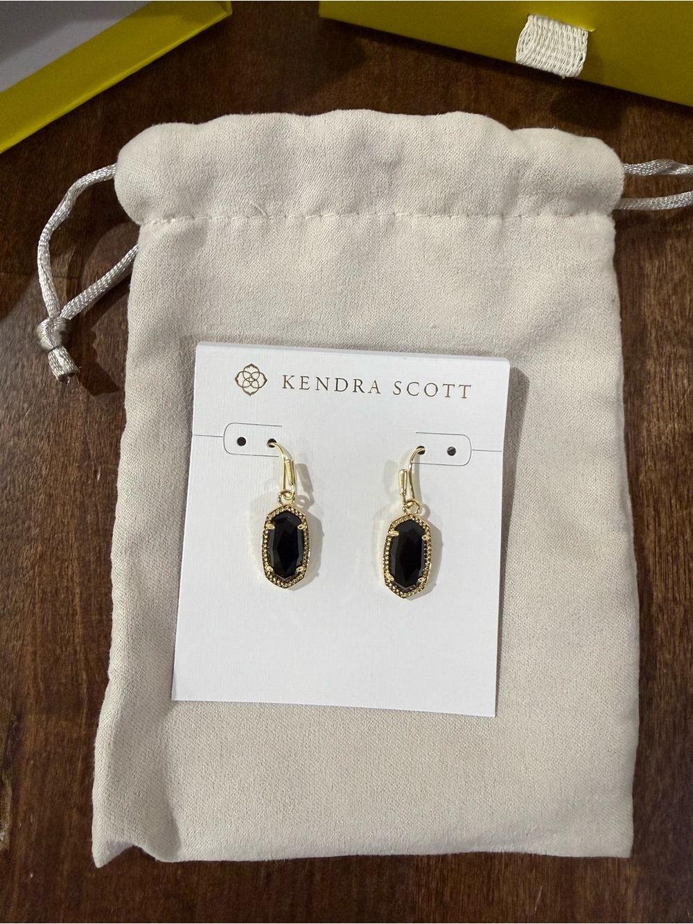 Kendra Scott Lee Drop Black Earrings -NWT